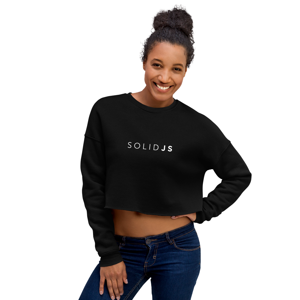Solid Crop Sweatshirt