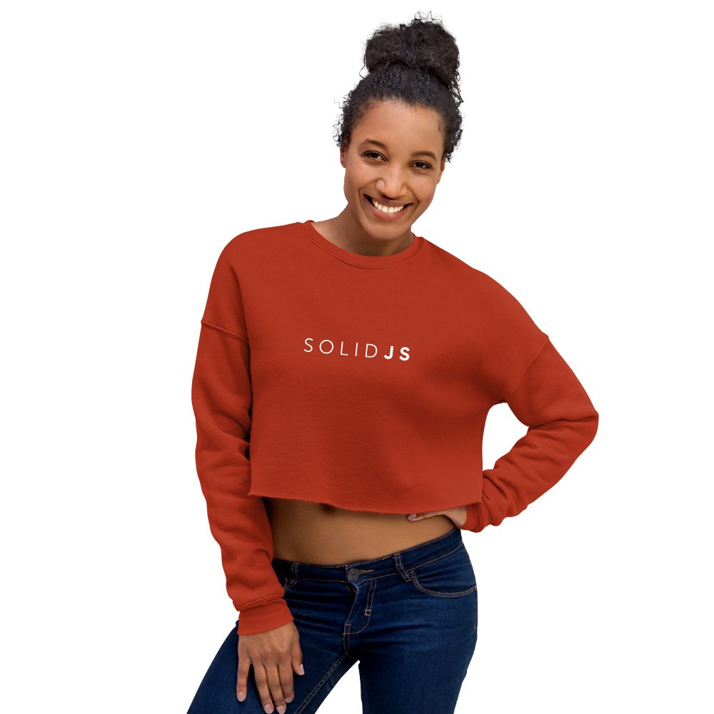 Solid Crop Sweatshirt