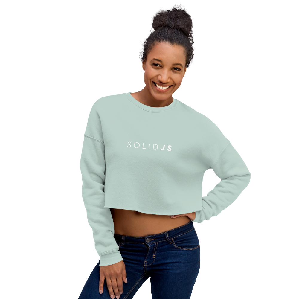 Solid Crop Sweatshirt