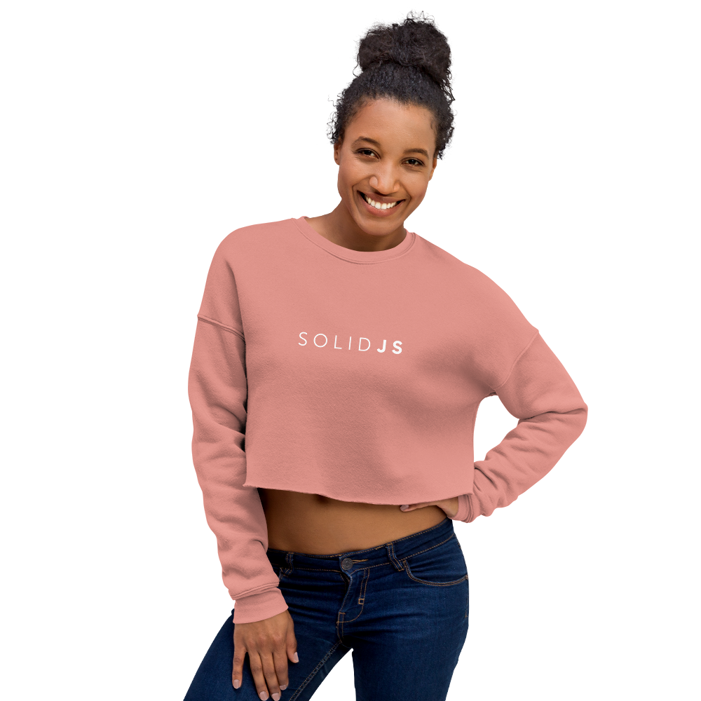 Solid Crop Sweatshirt