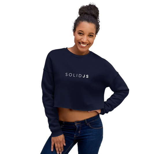 Solid Crop Sweatshirt